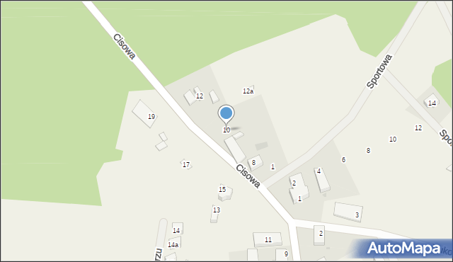 Sasino, Cisowa, 10, mapa Sasino