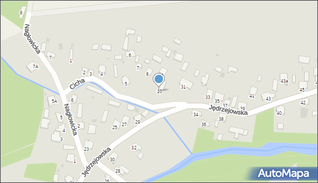 Sędziszów, Cicha, 10, mapa Sędziszów