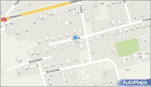 Serby, Cicha, 3, mapa Serby