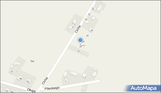 Sieciechowice, Cicha, 12, mapa Sieciechowice
