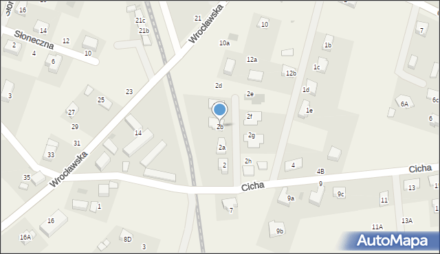 Siedlec, Cicha, 2b, mapa Siedlec