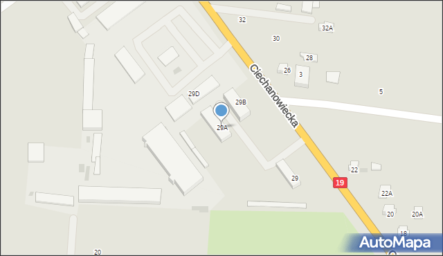 Siemiatycze, Ciechanowiecka, 29A, mapa Siemiatycze