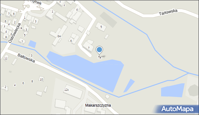 Sienno, Cieśli Adama, 7a, mapa Sienno