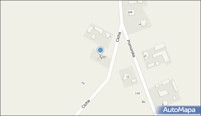 Sienno, Cicha, 7a, mapa Sienno