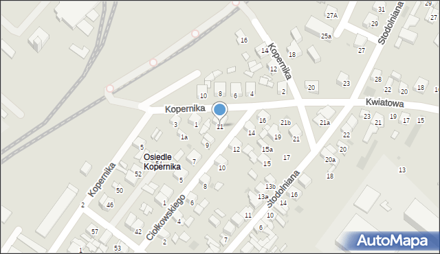 Sieradz, Ciołkowskiego Konstantego, 11, mapa Sieradz
