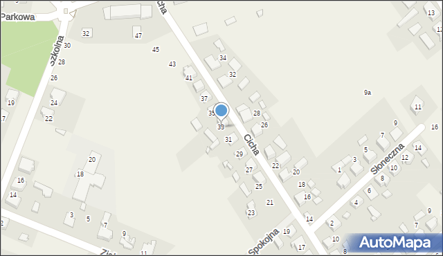 Sieraków Śląski, Cicha, 33, mapa Sieraków Śląski