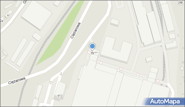 Skoczów, Ciężarowa, 53, mapa Skoczów