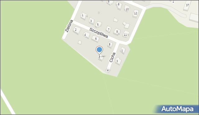 Skórcz, Cicha, 2, mapa Skórcz
