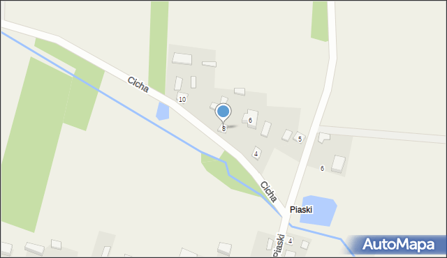 Skórkowice, Cicha, 8, mapa Skórkowice