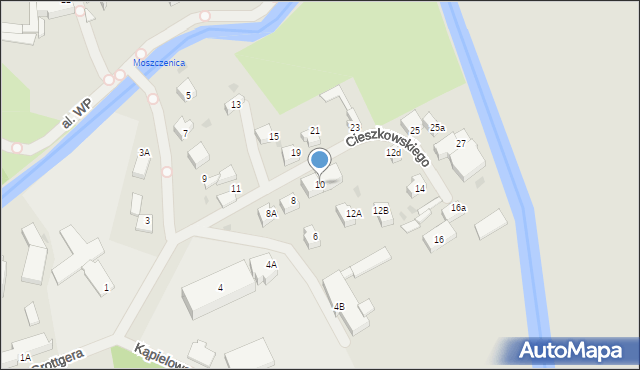 Sławno, Cieszkowskiego Augusta, 10, mapa Sławno