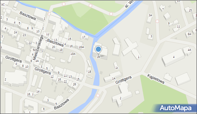 Sławno, Cieszkowskiego Augusta, 1b, mapa Sławno