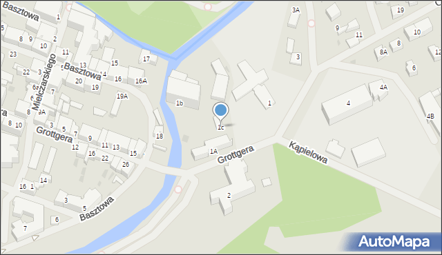 Sławno, Cieszkowskiego Augusta, 1c, mapa Sławno