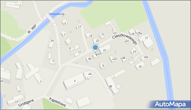 Sławno, Cieszkowskiego Augusta, 8b, mapa Sławno