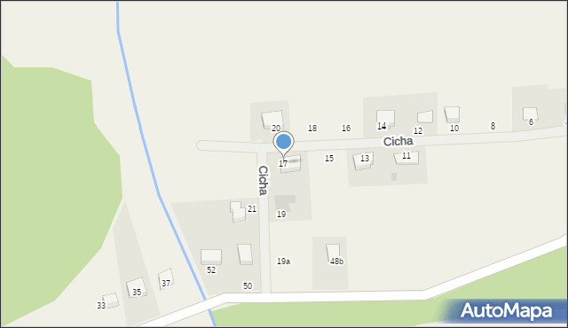 Sławoszewo, Cicha, 17, mapa Sławoszewo