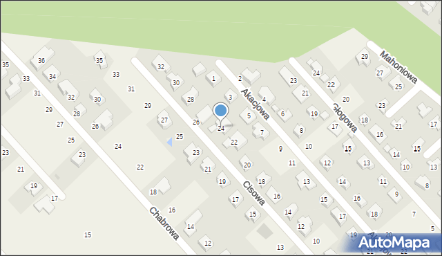 Smolec, Cisowa, 24, mapa Smolec