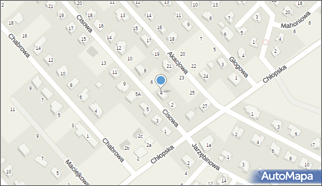 Smolec, Cisowa, 4, mapa Smolec