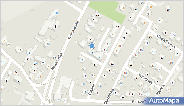 Sobótka, Ciasna, 15, mapa Sobótka