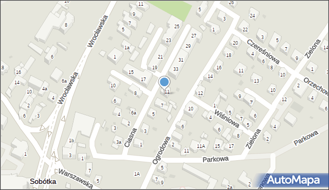 Sobótka, Ciasna, 9, mapa Sobótka