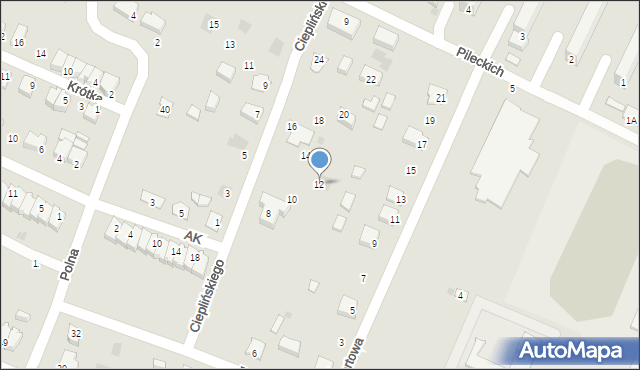 Sokołów Małopolski, Cieplińskiego-Pługa Łukasza, 12, mapa Sokołów Małopolski