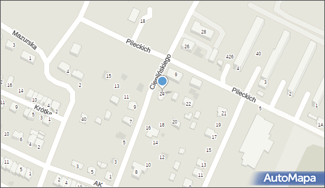 Sokołów Małopolski, Cieplińskiego-Pługa Łukasza, 24, mapa Sokołów Małopolski