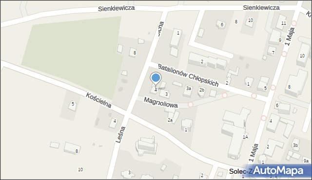 Solec-Zdrój, Cicha, 4, mapa Solec-Zdrój