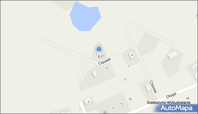 Sopieszyno, Cisowa, 32, mapa Sopieszyno