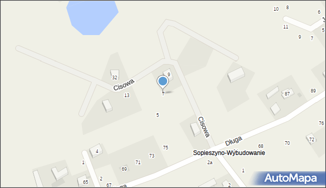 Sopieszyno, Cisowa, 7, mapa Sopieszyno