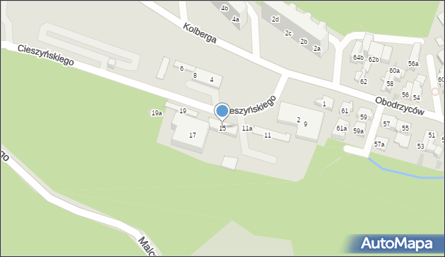 Sopot, Cieszyńskiego Władysława, 15, mapa Sopotu