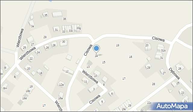 Spalice, Cisowa, 14, mapa Spalice