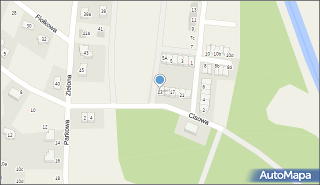 Stanowice, Cisowa, 494/969, mapa Stanowice