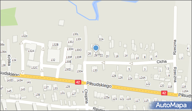 Stąporków, Cicha, 24, mapa Stąporków