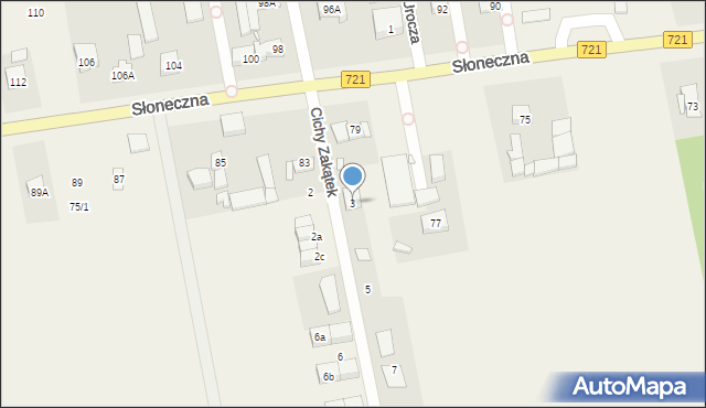 Stara Iwiczna, Cichy Zakątek, 3, mapa Stara Iwiczna