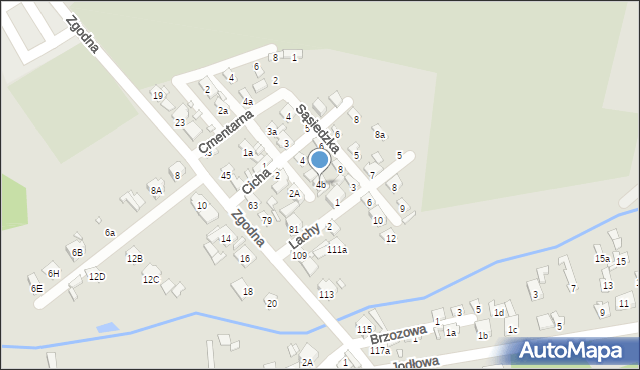 Starachowice, Cicha, 4b, mapa Starachowic