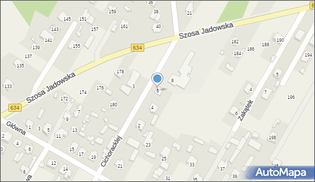 Stare Grabie, Cichorackiej, 6, mapa Stare Grabie