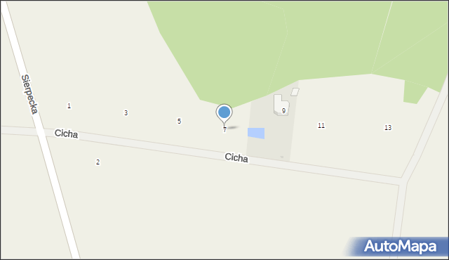 Stare Proboszczewice, Cicha, 7, mapa Stare Proboszczewice