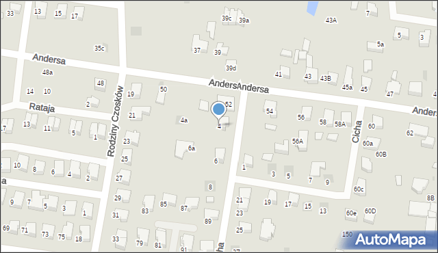 Starogard Gdański, Cicha, 4, mapa Starogard Gdański