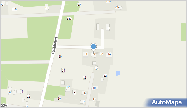 Stary Adamów, Cicha, 10, mapa Stary Adamów