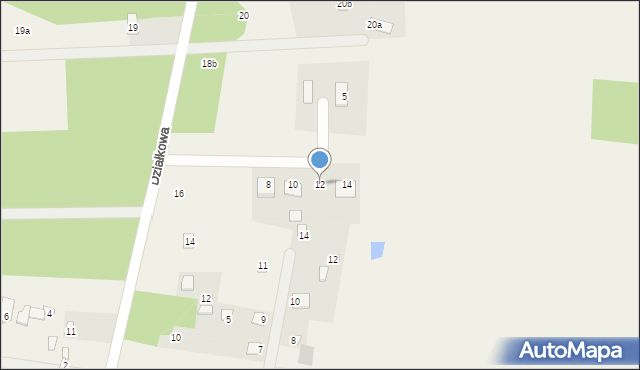 Stary Adamów, Cicha, 12, mapa Stary Adamów