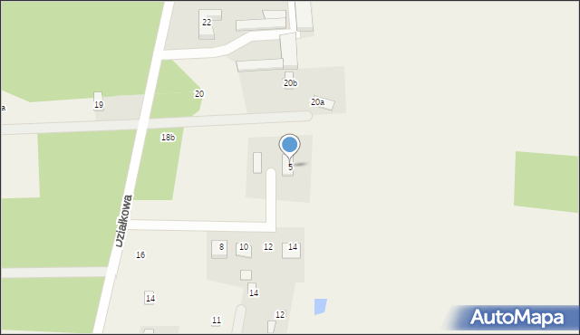 Stary Adamów, Cicha, 5, mapa Stary Adamów