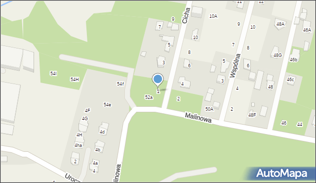 Stefanowo, Cicha, 1, mapa Stefanowo