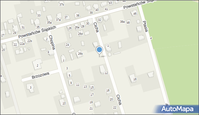 Strzebiń, Cicha, 8, mapa Strzebiń