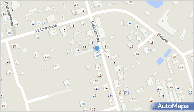Supraśl, Cieliczańska, 10, mapa Supraśl