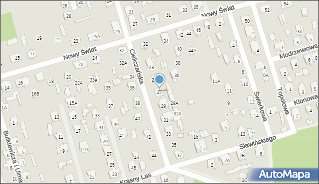 Supraśl, Cieliczańska, 27, mapa Supraśl