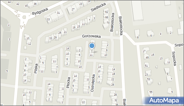 Suwałki, Ciechanowska, 9, mapa Suwałk