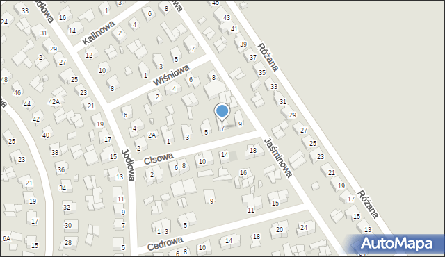 Suwałki, Cisowa, 7, mapa Suwałk