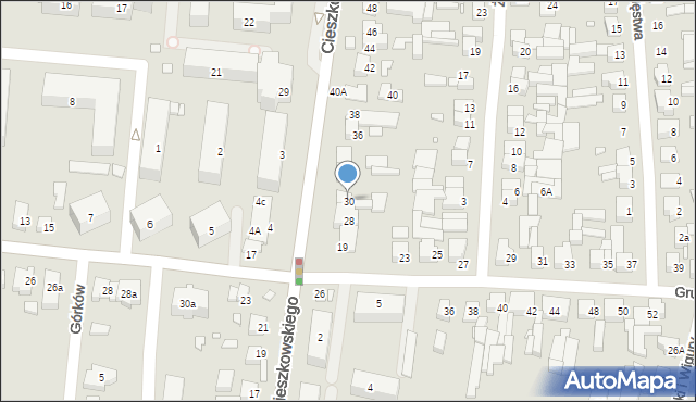 Swarzędz, Cieszkowskiego Augusta, 30, mapa Swarzędz