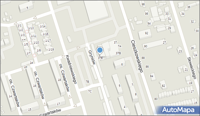 Swarzędz, Cieszkowskiego Augusta, 37E, mapa Swarzędz