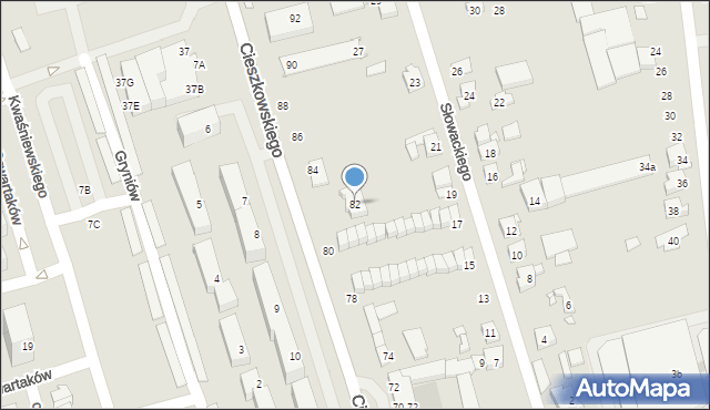 Swarzędz, Cieszkowskiego Augusta, 82, mapa Swarzędz