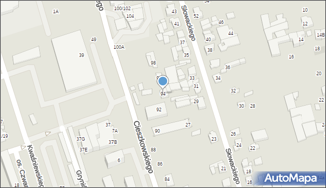 Swarzędz, Cieszkowskiego Augusta, 94, mapa Swarzędz