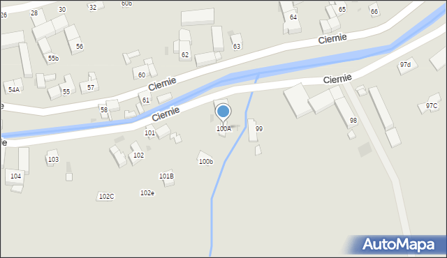 Świebodzice, Ciernie, 100A, mapa Świebodzice